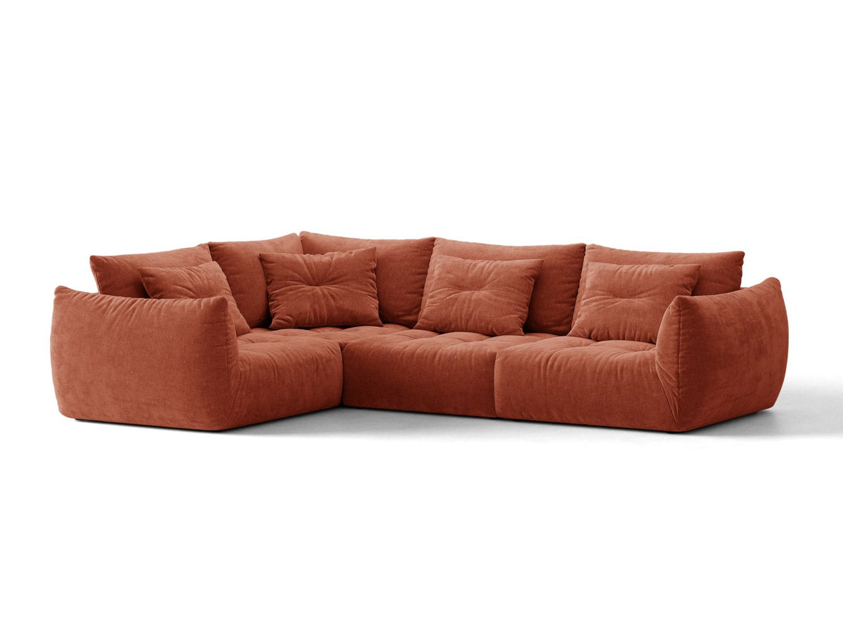 Bloom — Corner Sofa Auburn (Wind 52) Black Plastic Left