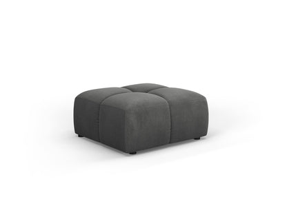 Moritz — Pouf Dark Grey (Rebel 3) Black Plastic