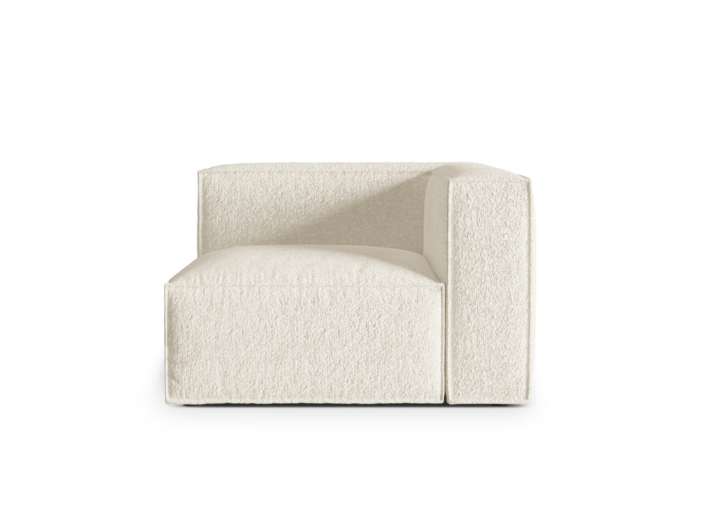 Nuria — Modular Sofa Ivory (Monet Nata) Black Plastic