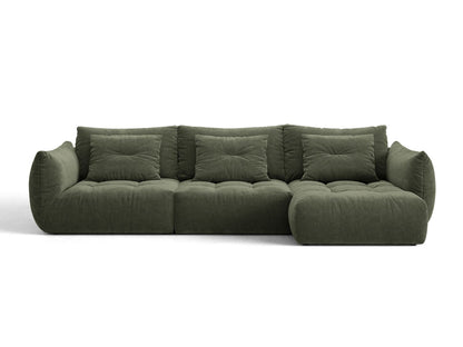 Bloom — Corner Sofa (327x152x97 cm) Moss Green (Wind 75) Right
