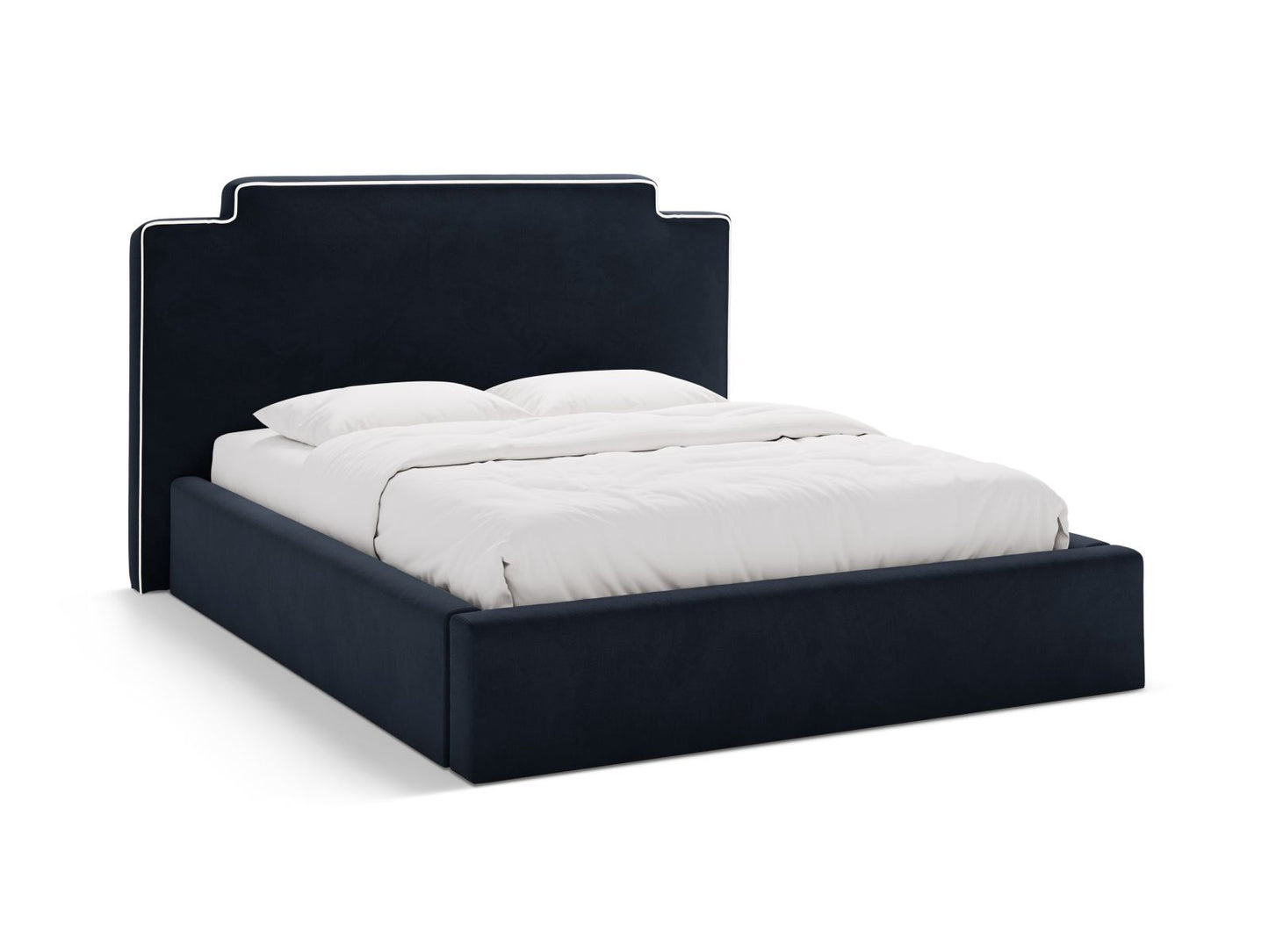 Princess — Bed (220x222x122 cm) Ivory && Royal Blue (Magic Velvet 2256 && Magic Velvet 2204)