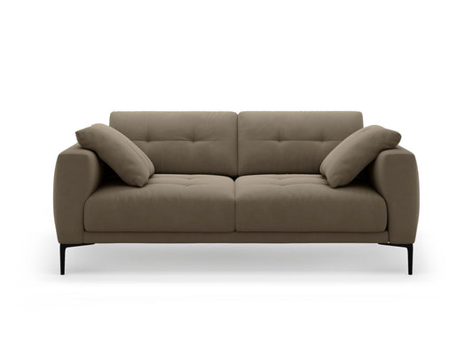 Bemy — Sofa Grey Brown (Salvador 3) Black Metal