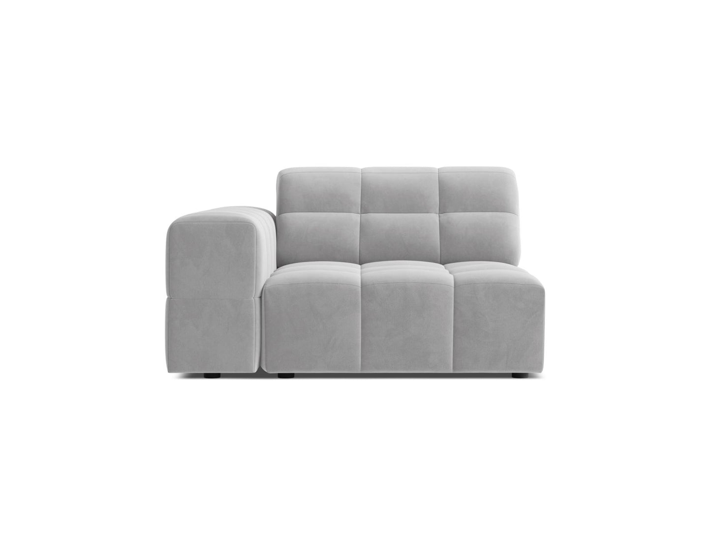 Jennifer — Modular Sofa (106x102x78 cm) Silver (Bluvel 03) Left
