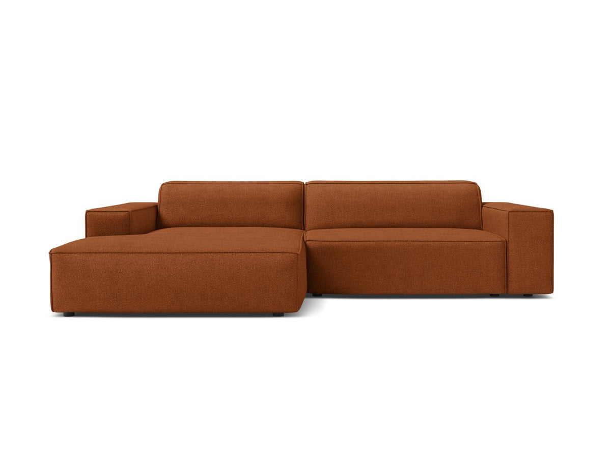 Jodie — Corner Sofa (224x162x77 cm) Terracotta (Baloo 2078) Left