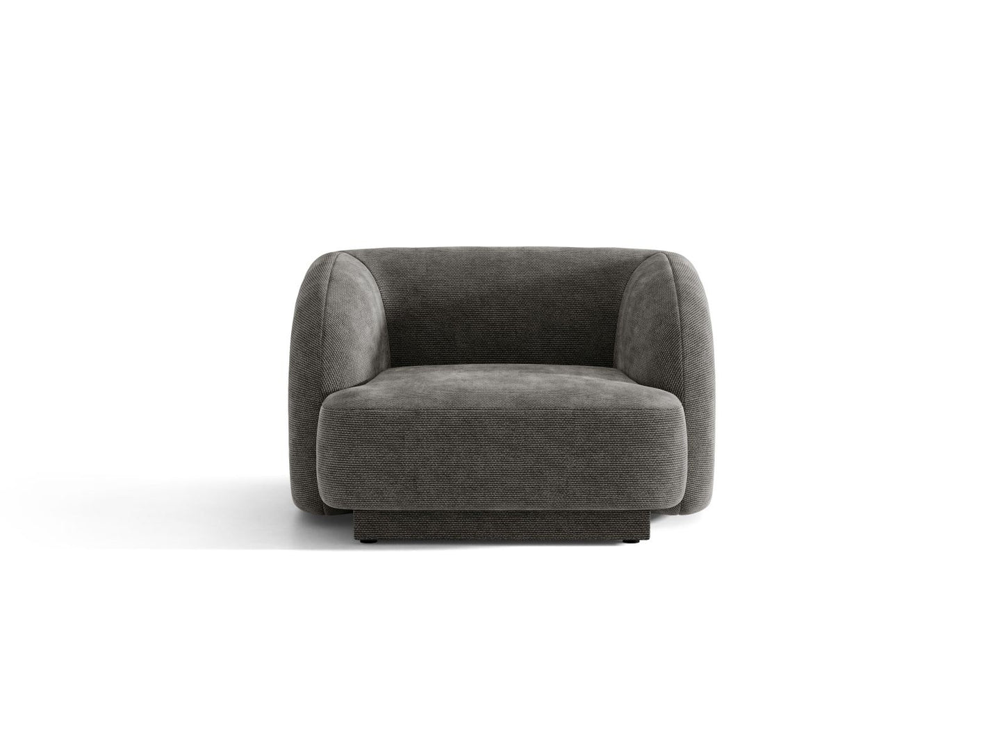 Miley — Armchair Grey (Haga 16) Black Plastic