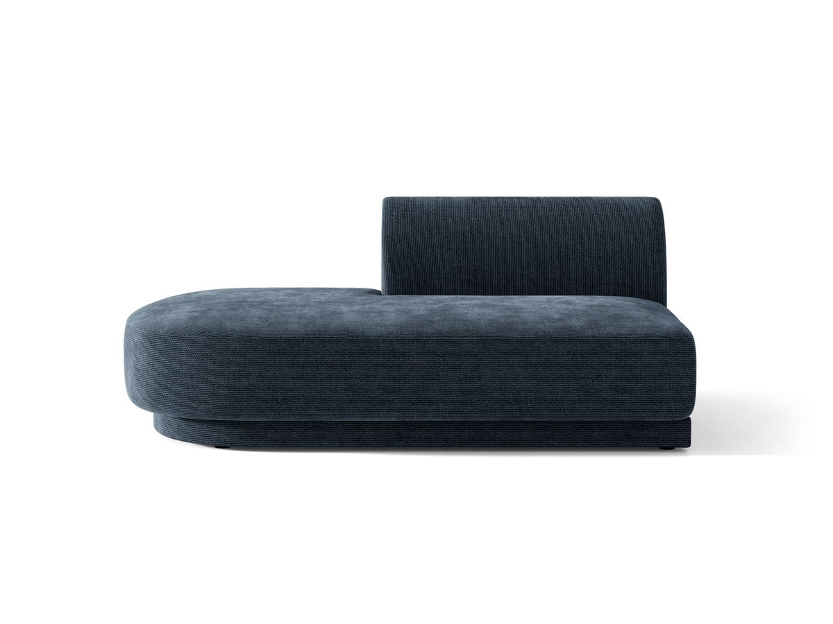 Miley — Modular Sofa Royal Blue (Haga 86) Black Plastic Left