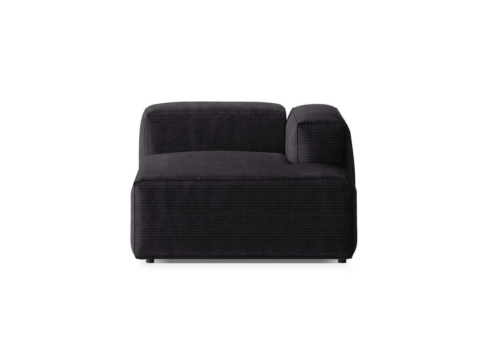 Bergamo — Chaise Longue Grey (Perla 35) Must plastik parem