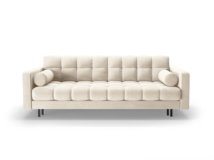 Bali — Sofa Light Beige (Bluvel 22) Black Metal
