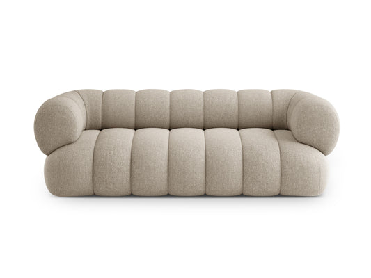 Koge — Sofa Dark Beige (Eden 4 Beige) Black Plastic