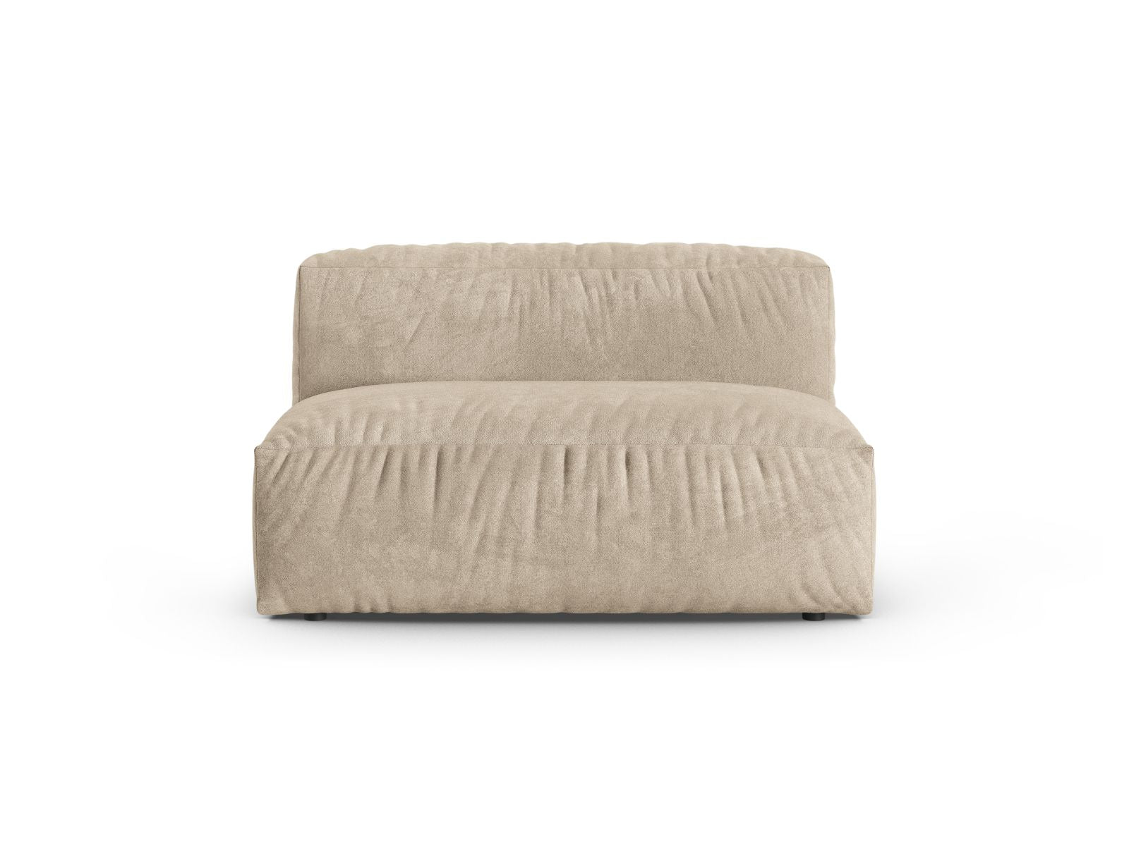Martina — Modular Sofa Light Beige (Vogue 1) Black Plastic