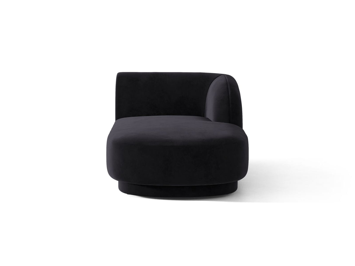Miley — Chaise Longue Black (Venus 2923) Black Plastic Right