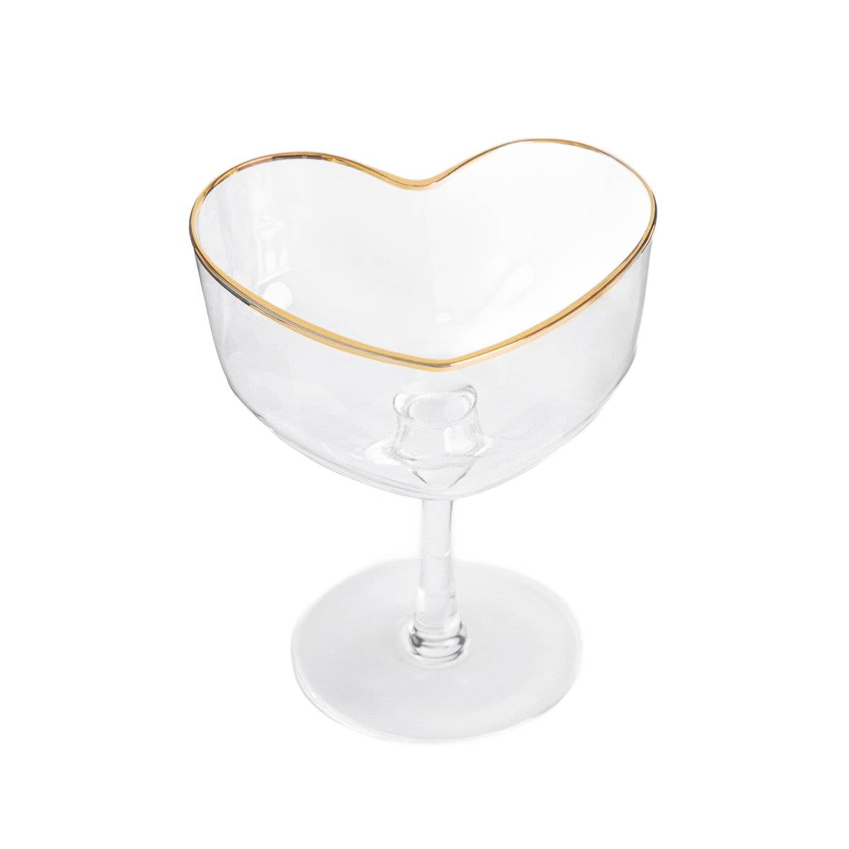 AMAR Heart-Shaped Margarita Glass with Gold Rim 0.18L
