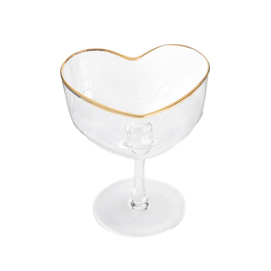 AMAR Heart-Shaped Margarita Glass with Gold Rim 0.18L