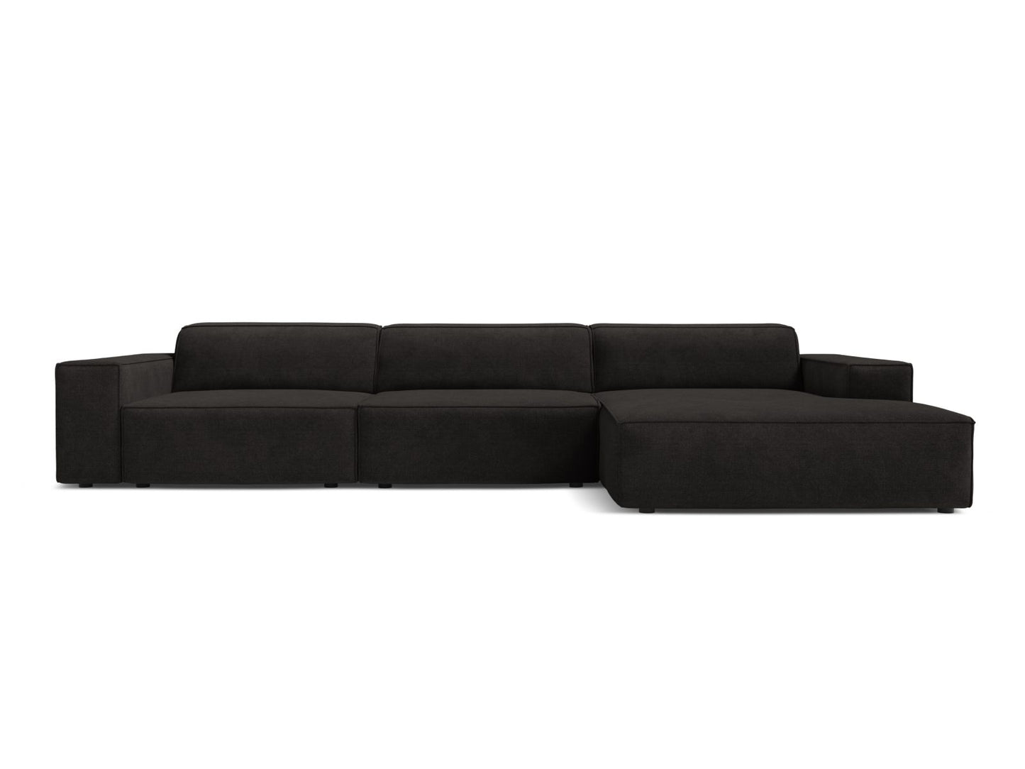 Jodie — Corner Sofa (284x162x77 cm) Black (Liberty 22) Right