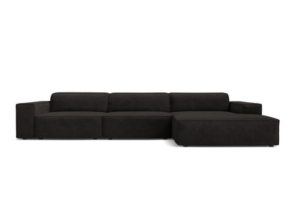 Jodie — Corner Sofa (284x162x77 cm) Black (Liberty 22) Right
