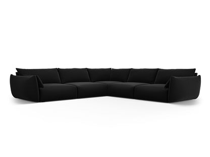 Matera — Corner Sofa Black (Salvador 19) Black Plastic