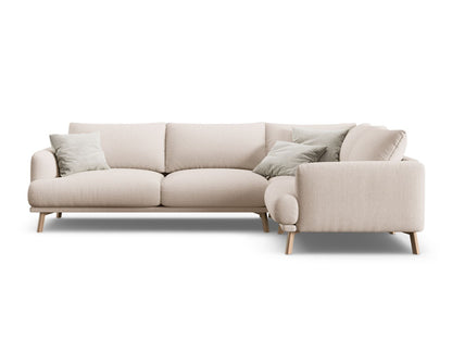 Naomi — Corner Sofa Beige (Liberty 2) Wood