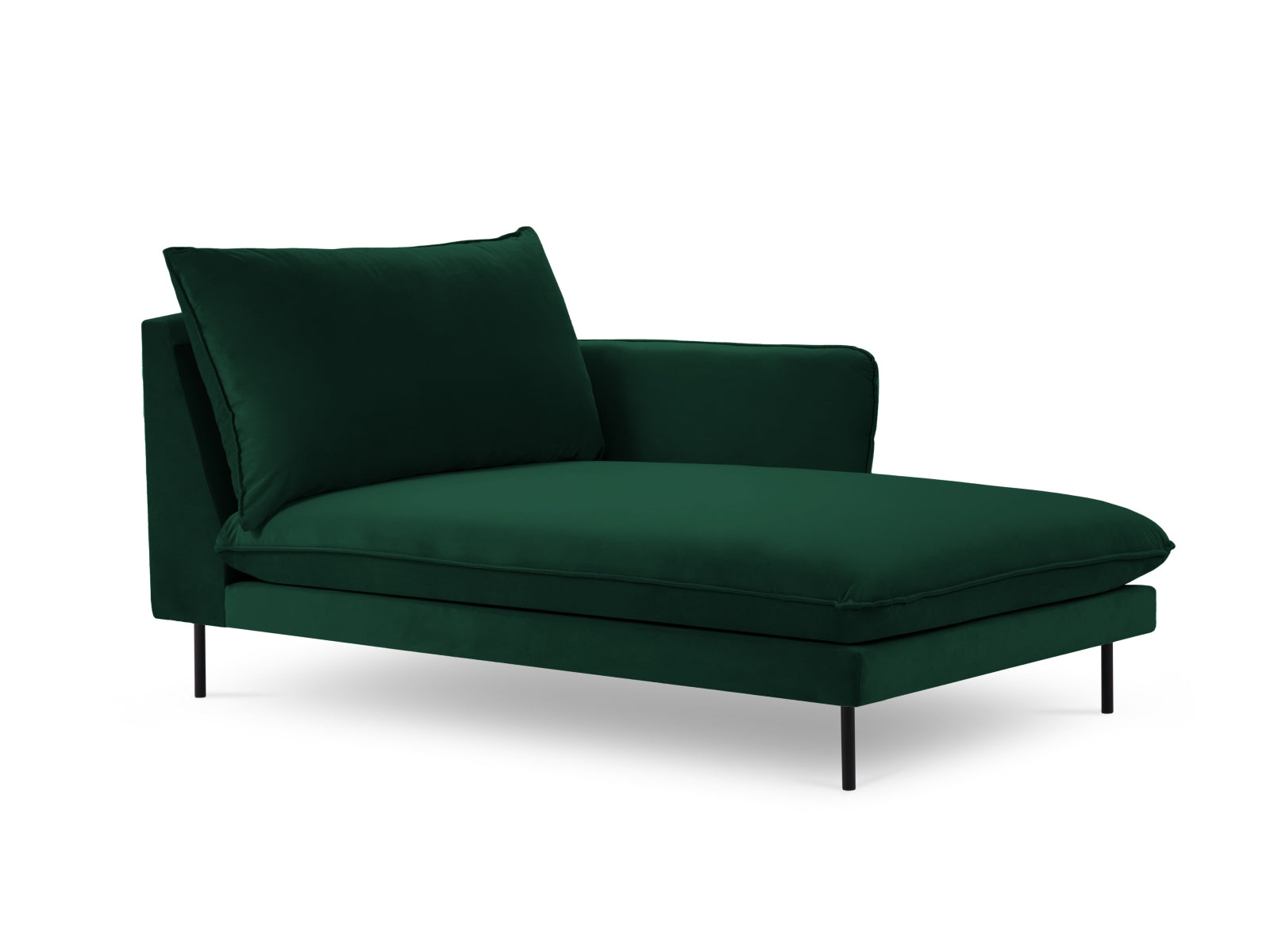 Vienna — Chaise Longue pudelroheline (Bluvel 78) must metall parem