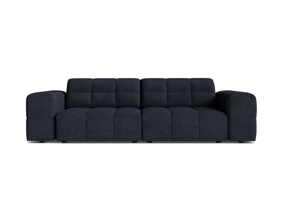 Jennifer — Sofa Navy Blue (Eden 16 Deep Blue) Black Plastic