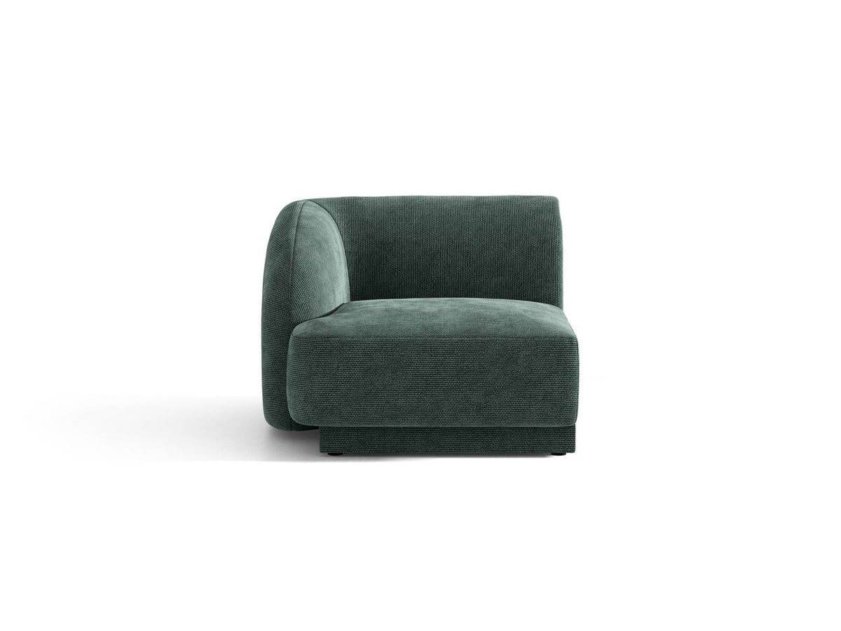 Miley — Modular Sofa Petrol (Haga 78) Black Plastic Left