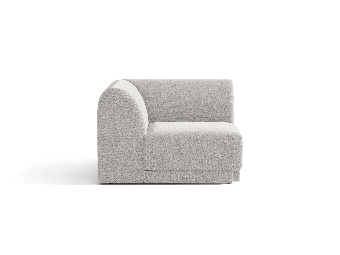 Miley — Modular Sofa Light Grey (Baloo 2085) Black Plastic Unknown