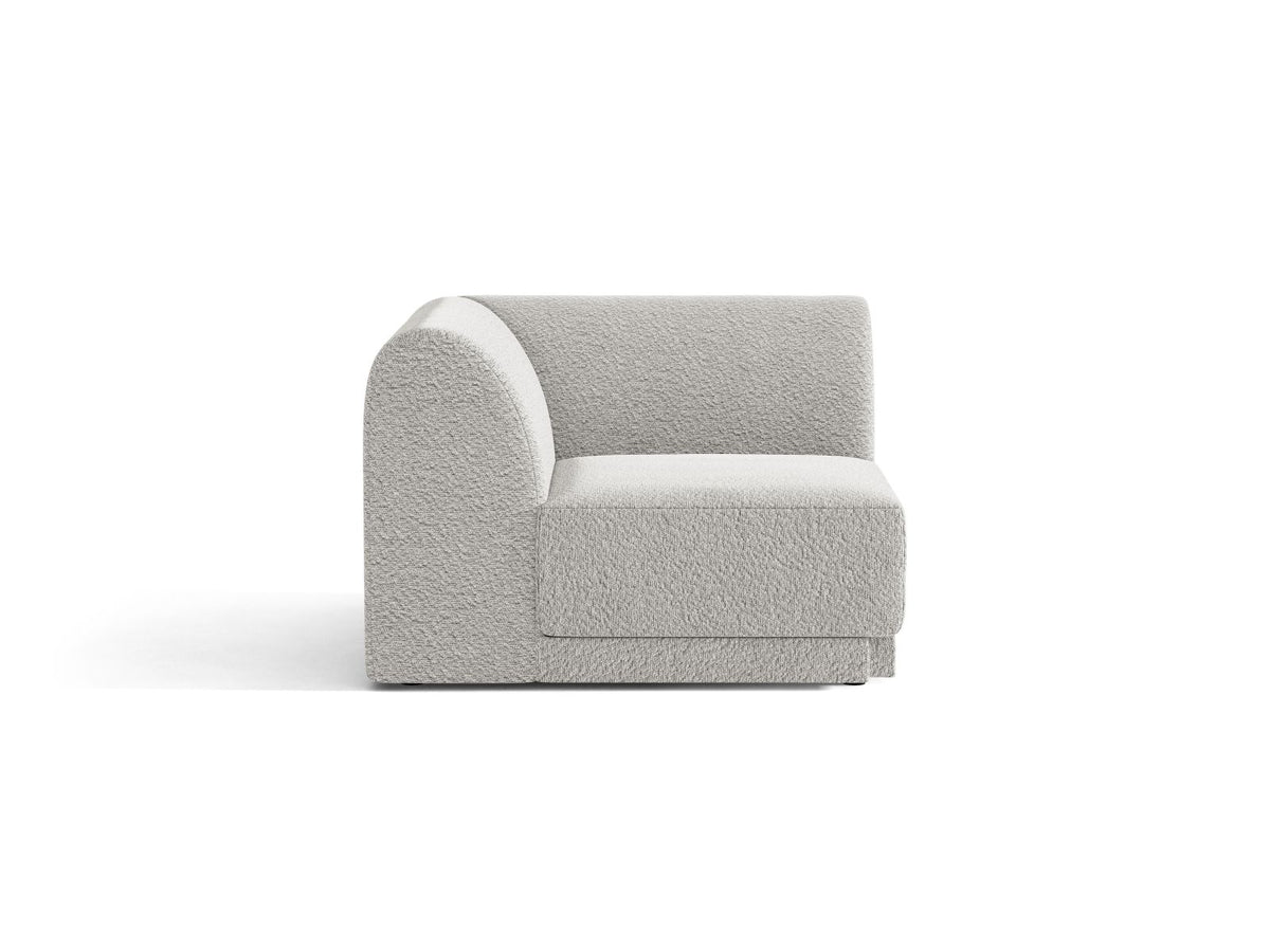 Miley — Modular Sofa Light Grey (Baloo 2085) Black Plastic Unknown