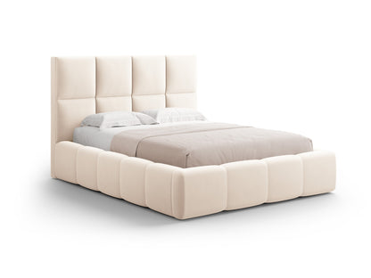Livigno — Bed Light Beige (Bluvel 22) Black Plastic