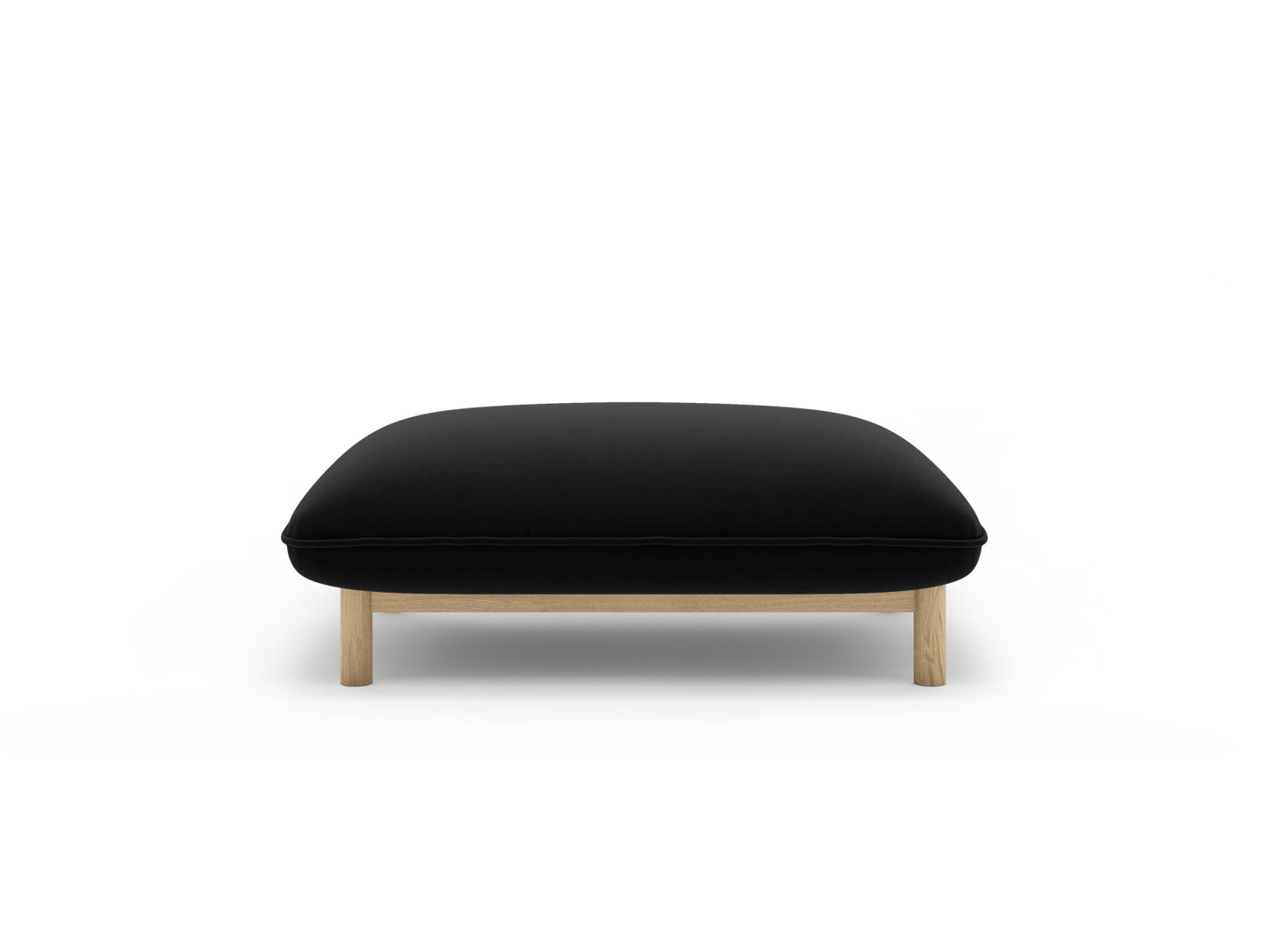 Ada — Pouf (95x65x44 cm) Black (Casino Black)