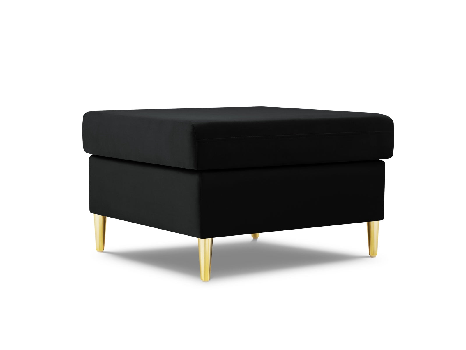 Kyoto — Pouf Black (Riviera 100) Gold Metal