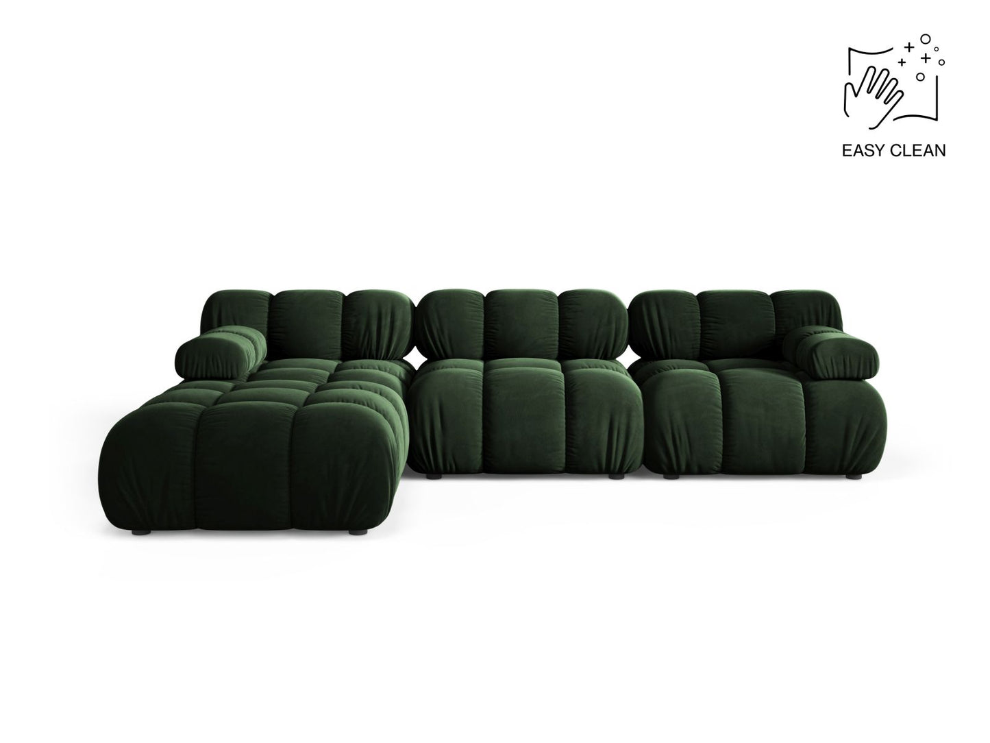 Bellis — Sofa Bottle Green (Venus 2940) Black Plastic