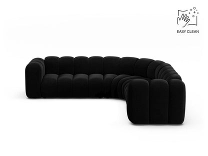 Lupine — Corner Sofa Black (Venus 2923) Black Plastic