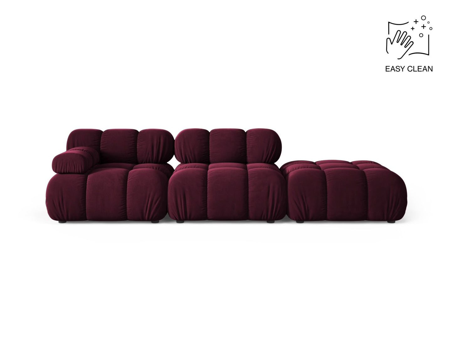Bellis — Sofa (282x94x70 cm) Burgundy (Venus 2932) Right