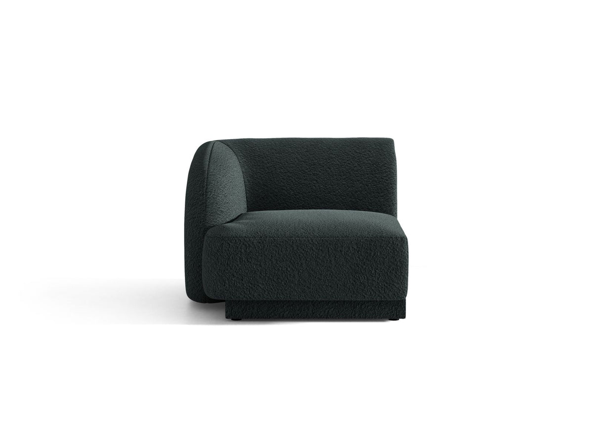 Miley — Modular Sofa Black (Baloo 2082) Black Plastic Left