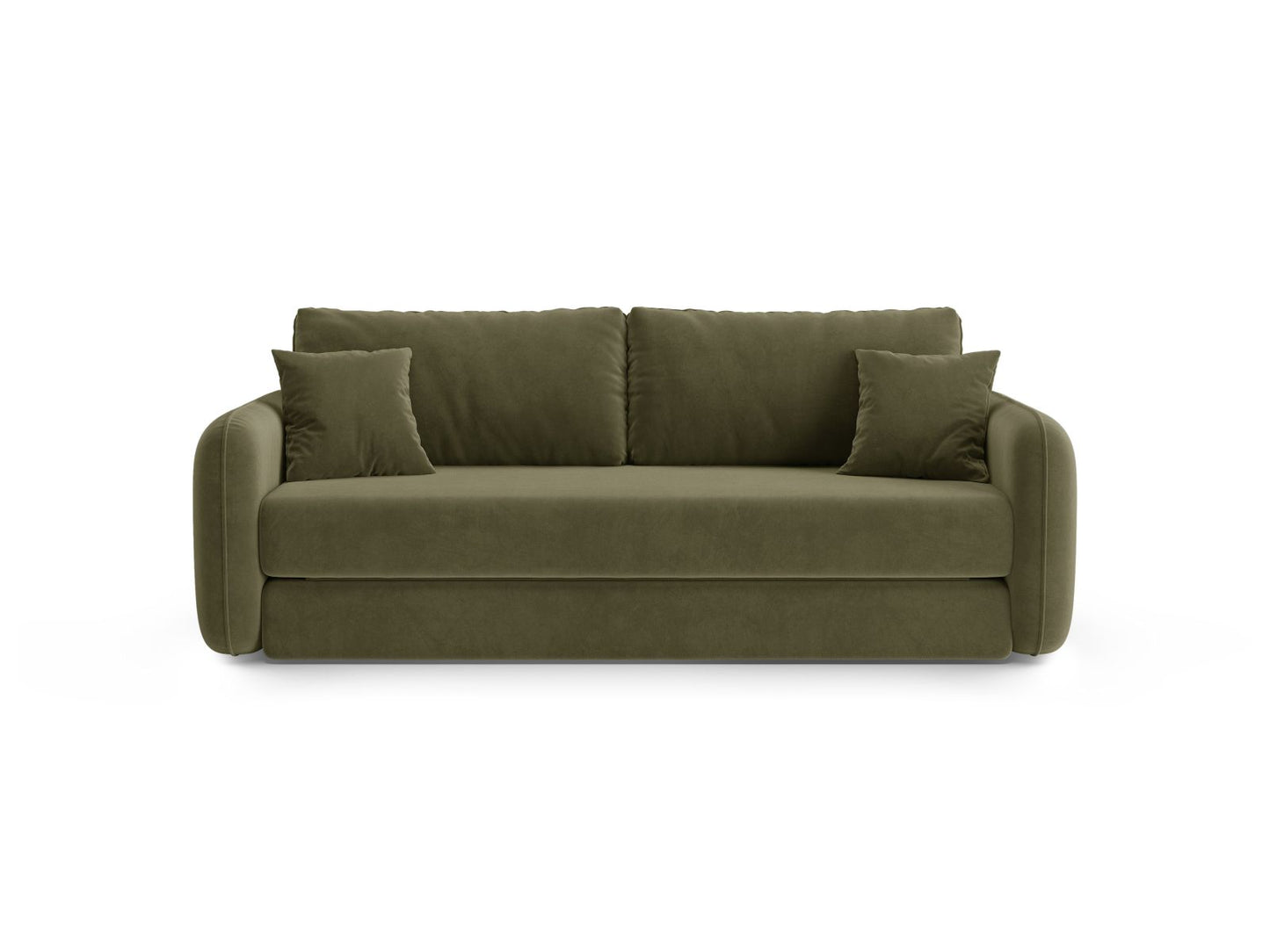 Dormi — Sofa Green (Salvador 8) Black Plastic