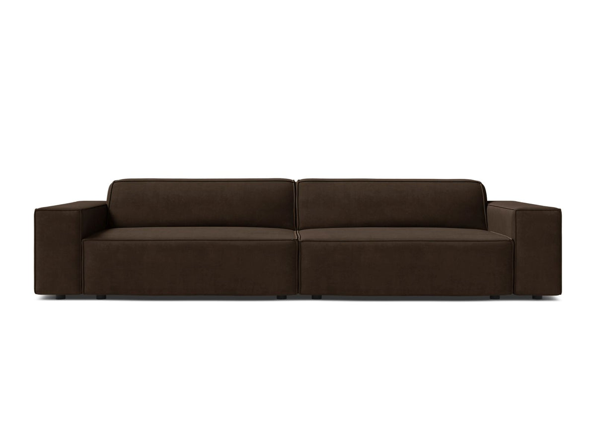 Jodie — Sofa Dark Brown (Bluvel 48) Black Plastic