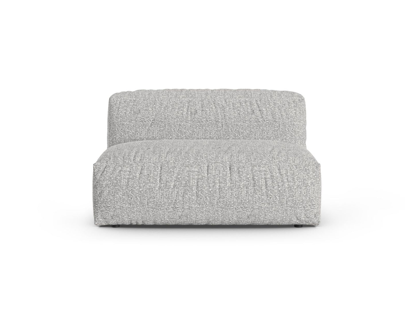 Martina — Modular Sofa Silver (Monet Silver) Black Plastic