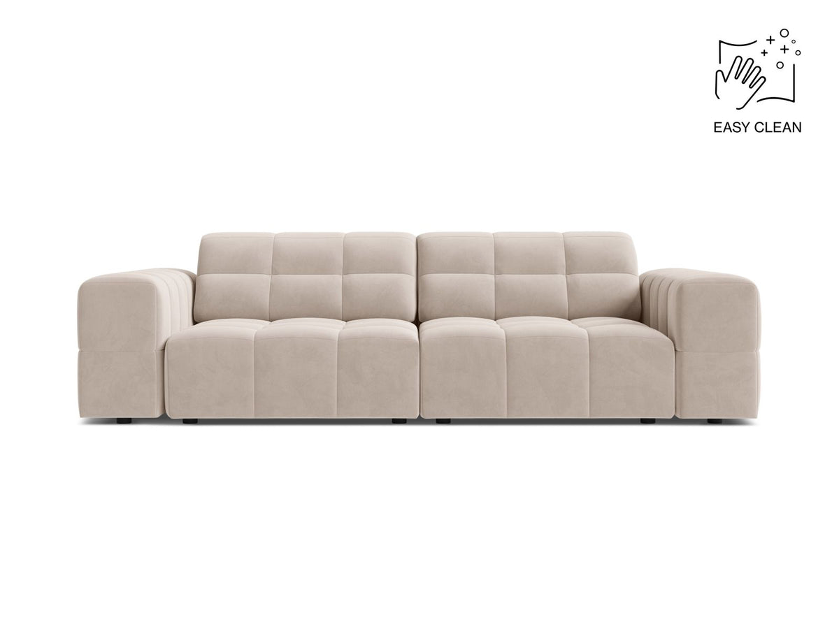 Jennifer — Sofa Light Beige (Venus 2927) Black Plastic