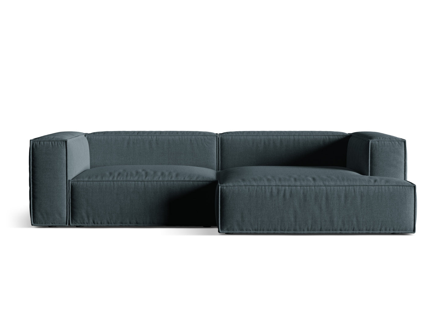 Nuria — Corner Sofa Deep Petrol (Liberty 13) Black Plastic