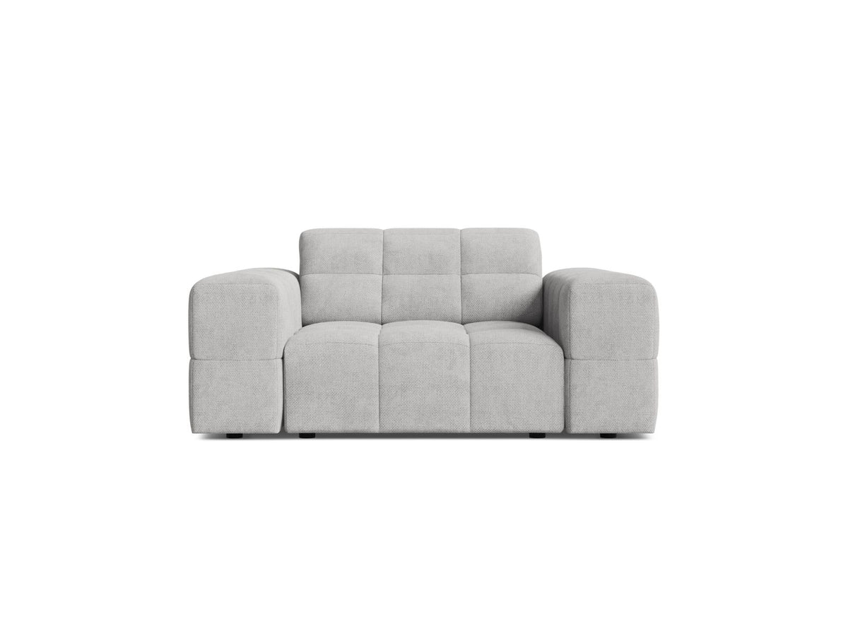 Jennifer — Armchair Silver (Eden 17 Silver) Black Plastic