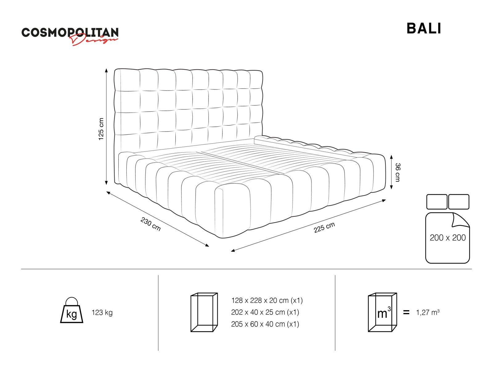 Bali — Bed (230x225x125 cm)