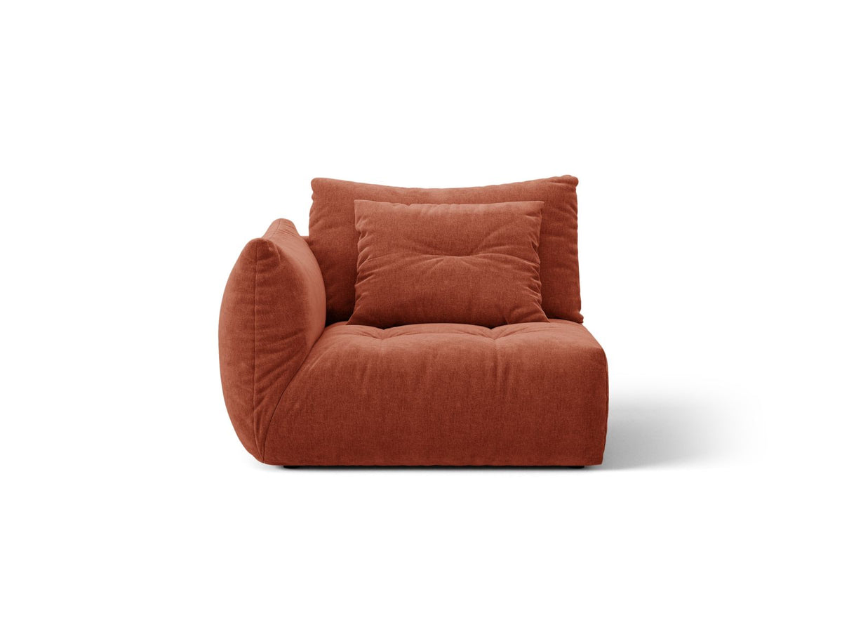 Bloom — Modular Sofa Auburn (Wind 52) Black Plastic Left