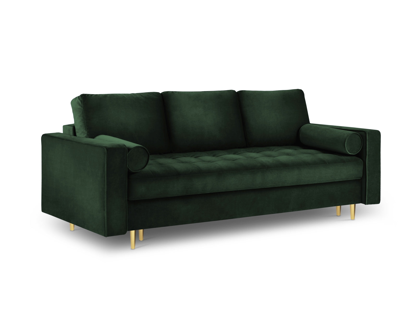Aspen — diivan Bottle Green (Salvador 07) kuldne metall
