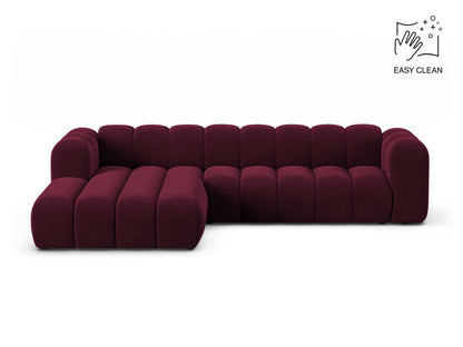 Lupine — Corner Sofa Burgundy (Venus 2932) Black Plastic