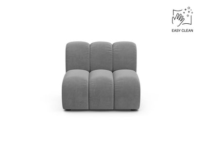 Lupine — Modular Sofa Light Grey (Venus 2929) Black Plastic
