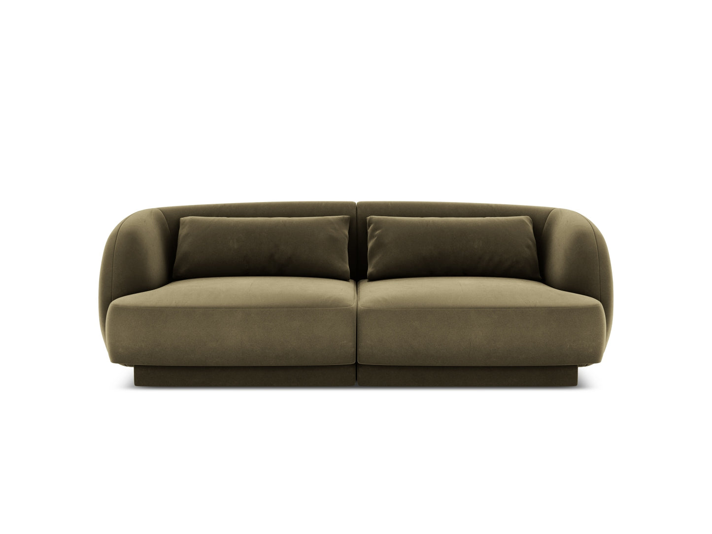 Tulum — Sofa Green (Bluvel 77) Black Plastic