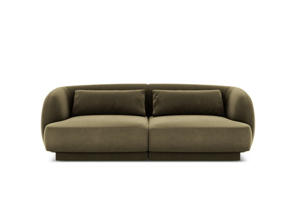 Tulum — Sofa Green (Bluvel 77) Black Plastic