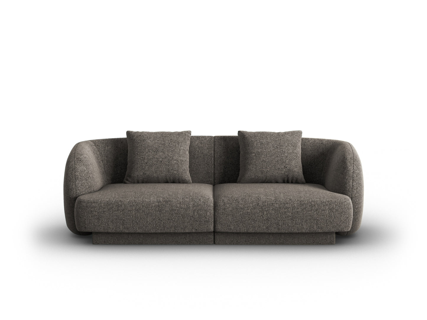 Tulum — Sofa Grey (Haga 16) Black Plastic