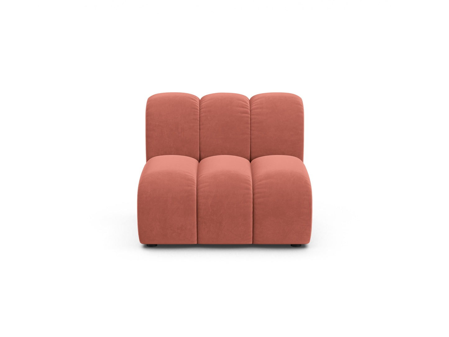 Lupine — Modular Sofa Coral (Salvador 12) Black Plastic