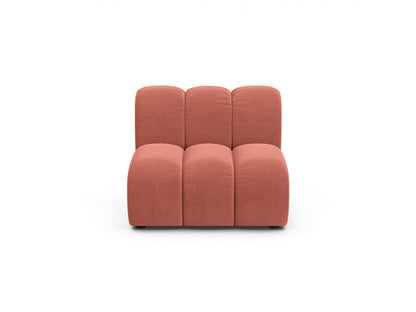 Lupine — Modular Sofa Coral (Salvador 12) Black Plastic