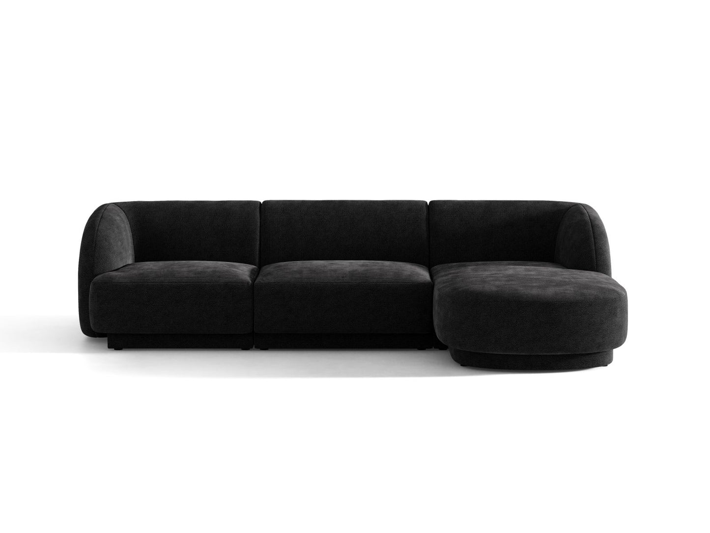 Miley — Corner Sofa Black (Haga 19) Black Plastic Right